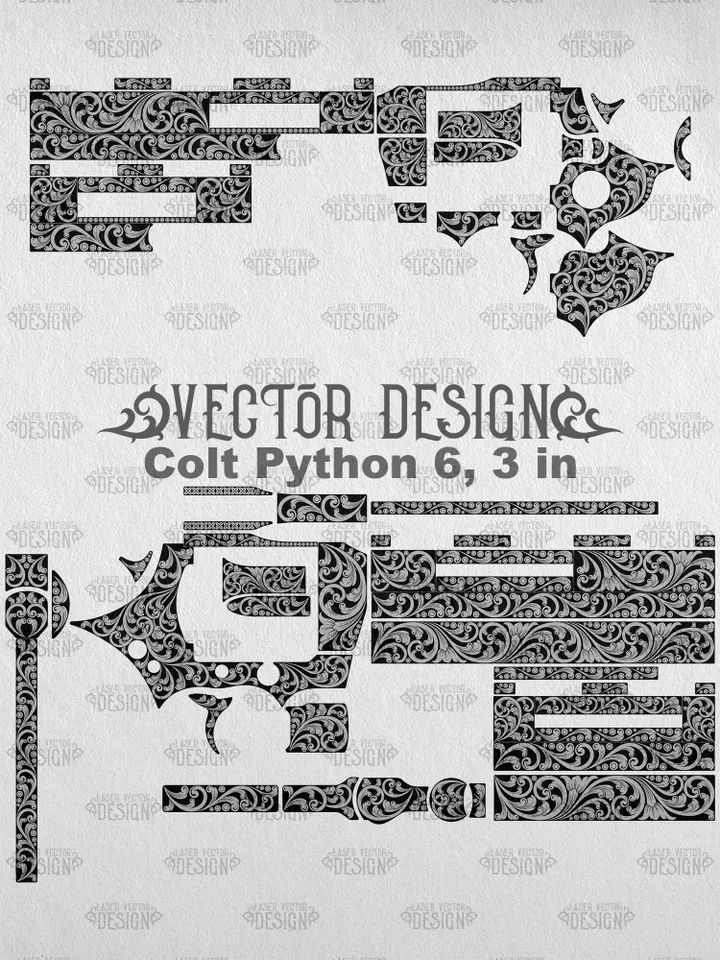 VECTOR DESIGN Colt Python 6, 3 in Scrollwork