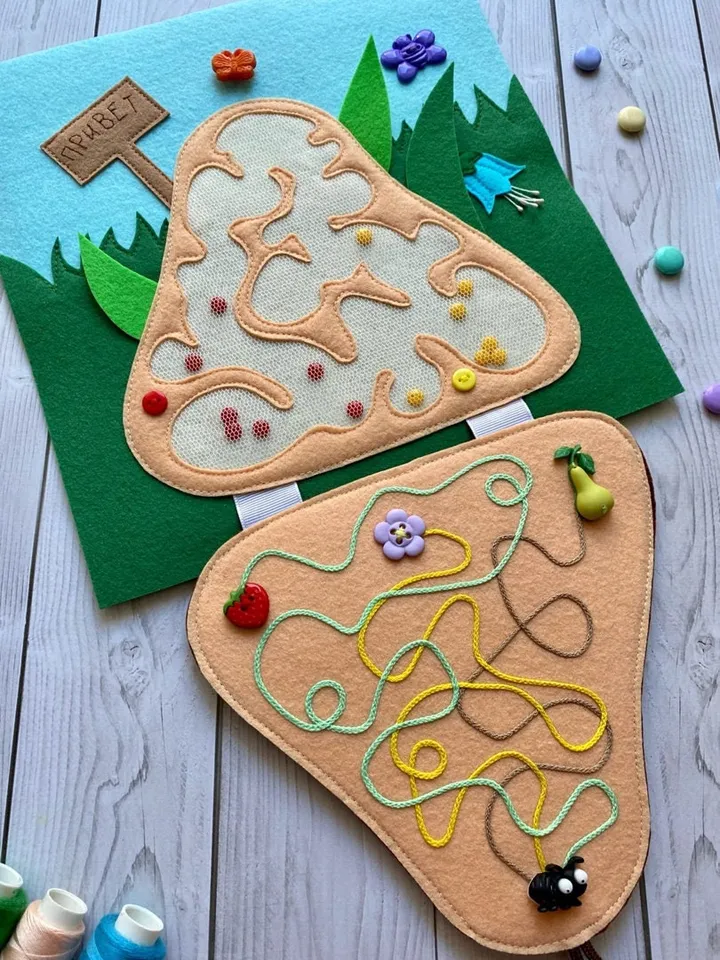 Insects Quiet book pattern PDF & Tutorial pages, Felt book pattern svg, Quiet book ideas, Sensory toys, Pdf felt sewing pattern for toddler