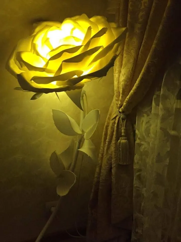 floor lamp, rose lamp, large luminous flower, LED lamp