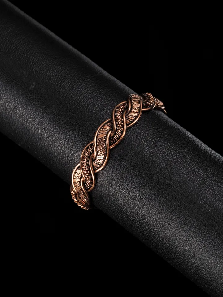 Wire wrapped copper bracelet for woman Antique style copper jewelry WireWrapArt