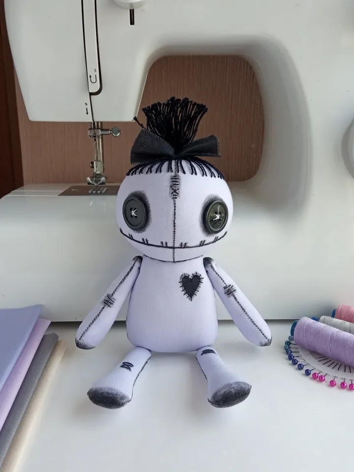 Handmade Goth Doll - Purple