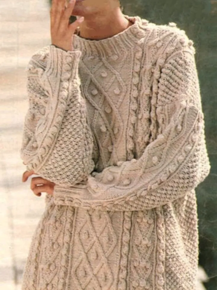 Texture sweater knitting pattern, women sweater, long sweater knitting pattern