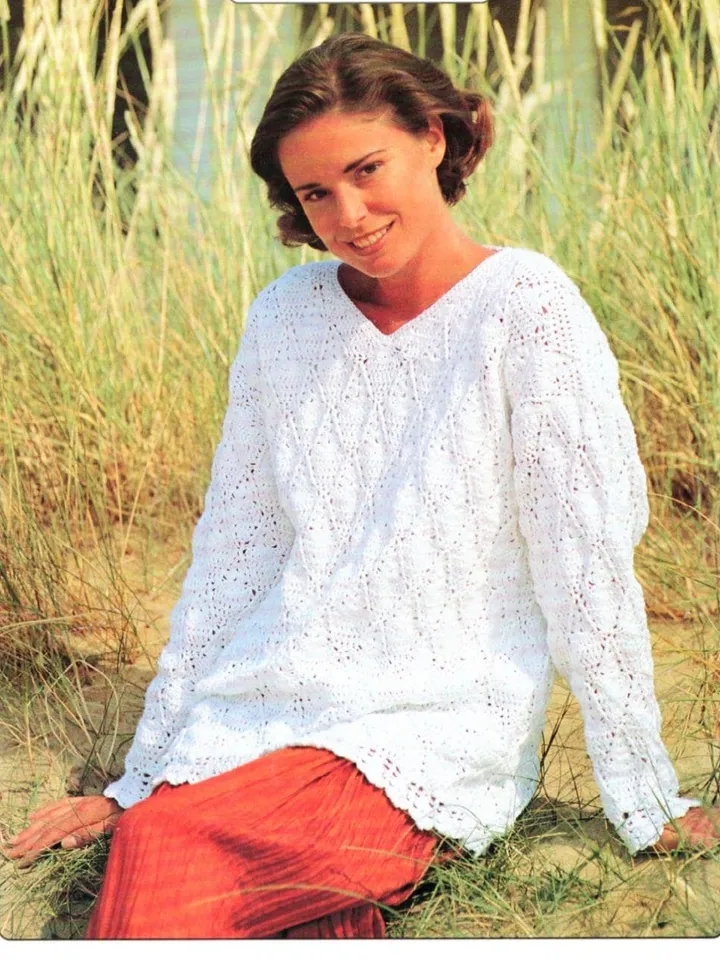 Crochet sweater pattern/ crochet pattern tunic women /ladies tunic and purse