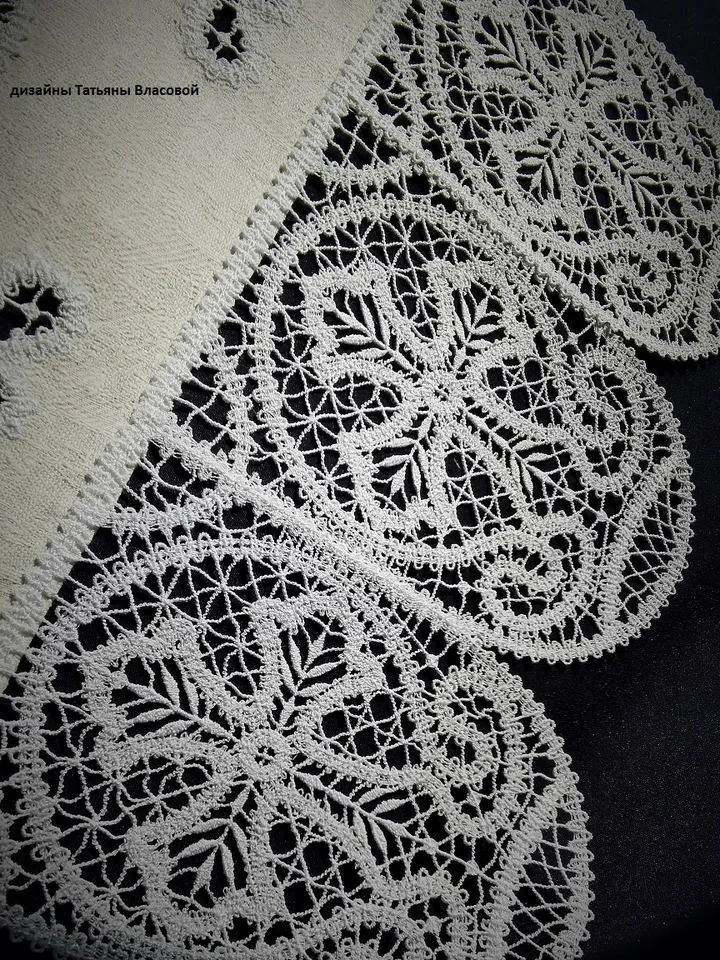 Lace festoon design for machine embroidery