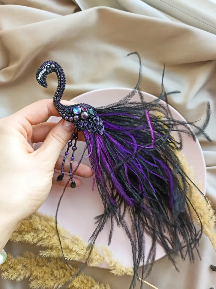 Flamingo brooch