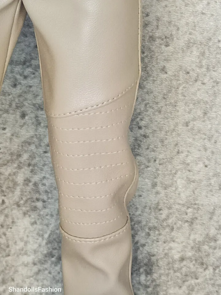 Beige leather pants for JHD Mizi Adonis