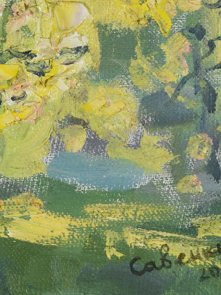 Pine Trees Painting Nature Impressionism Art Original Artwork