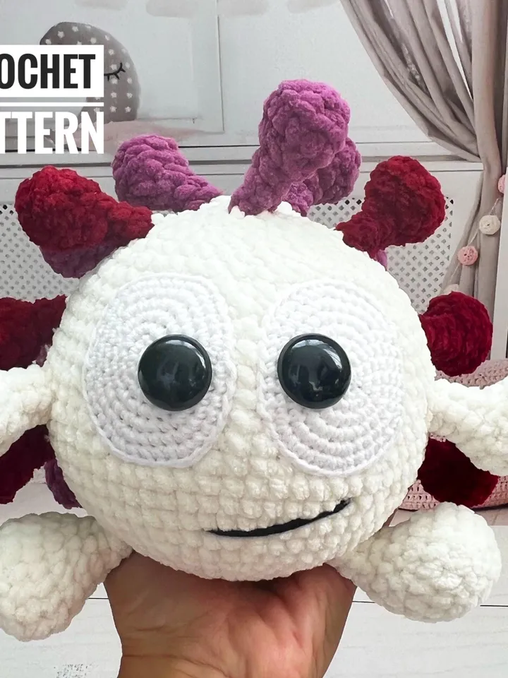 CROCHET PATTERN Monster toy Funny microbe toy Funny Halloween toy Amigurumi tutorial PDF file