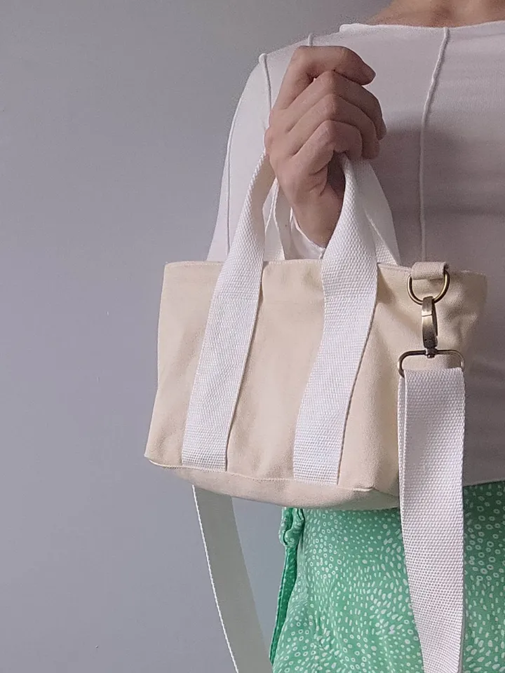 Women's Beige Eco Shoulder Bag Handmade
