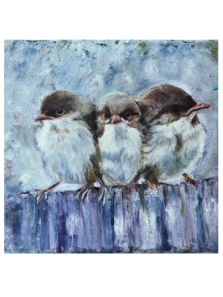 Family, oil painting on canvas 30x40 cm