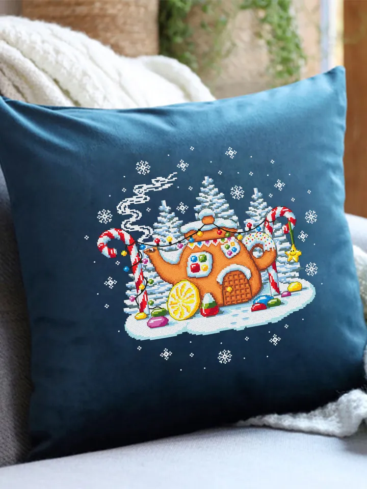 Christmas Gingerbread house cross stitch pattern download PDF Fairy house cross stitch, Winter magic cross stitch Sweet Christmas candy #N84