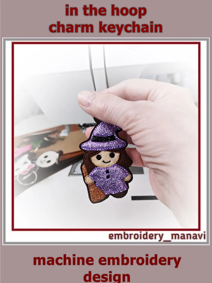 Whimsy Witch – Halloween In the Hoop Embroidery Charm ITH from Embroidery Manavi 05