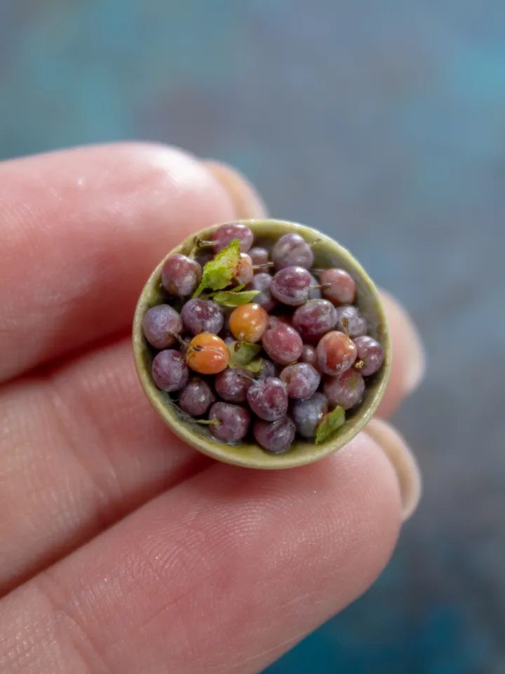 TUTORIAL Miniature polymer clay plum