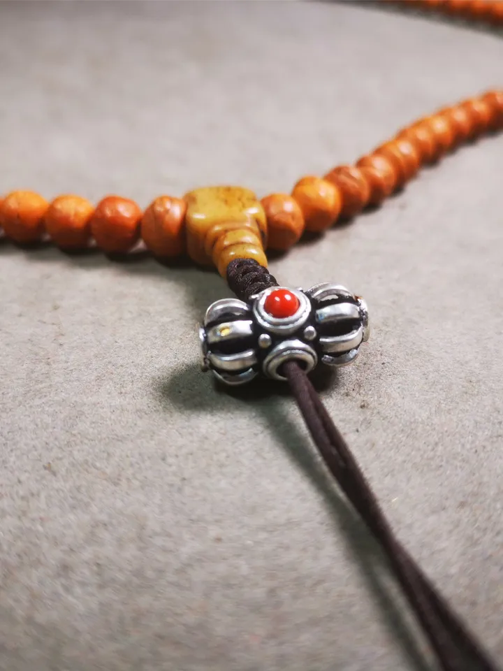 Gandhanra Handmade Tibetan Amulet,Vajra Pendant for Mala,Bag Hanging,0.75&quot; × 0.4&quot;