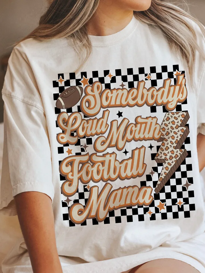 Touchdown Season png Vintage Football Png, Somebody's Loud Mouth Football Mama Png, Football Sublimation, Football shirt sublimation