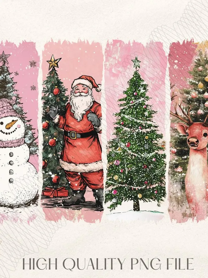 Pink Retro Christmas PNG, Christmas Shirt PNG, Vintage Christmas PNG, Santa Claus png, Pink Christmas Sublimation, Merry Christmas png