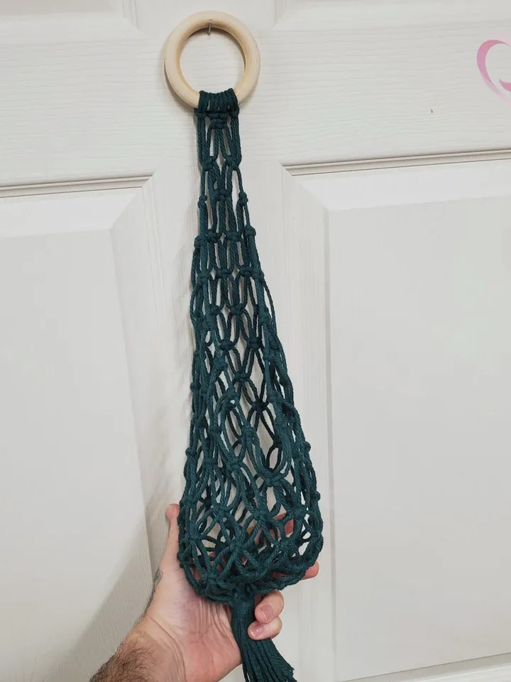 Macrame Potato Net Macrame Produce Bag for Boho Kitchen Decor Kitchen Storage Organization Macrame Fruit Hammock Unique Boho Gift Under 50