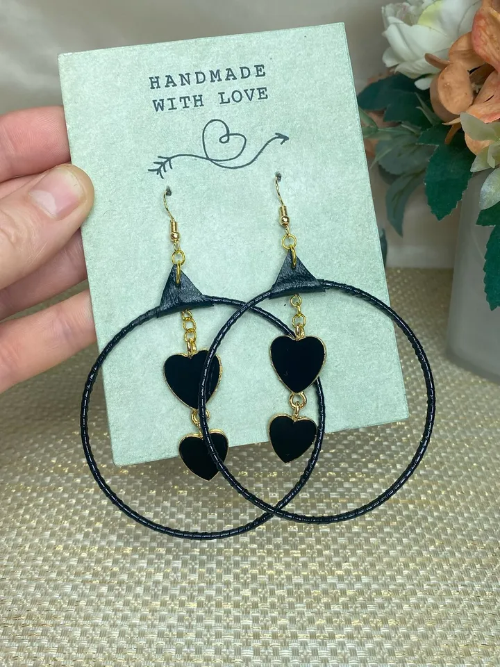 Handmade ring earrings. Bijouterie.