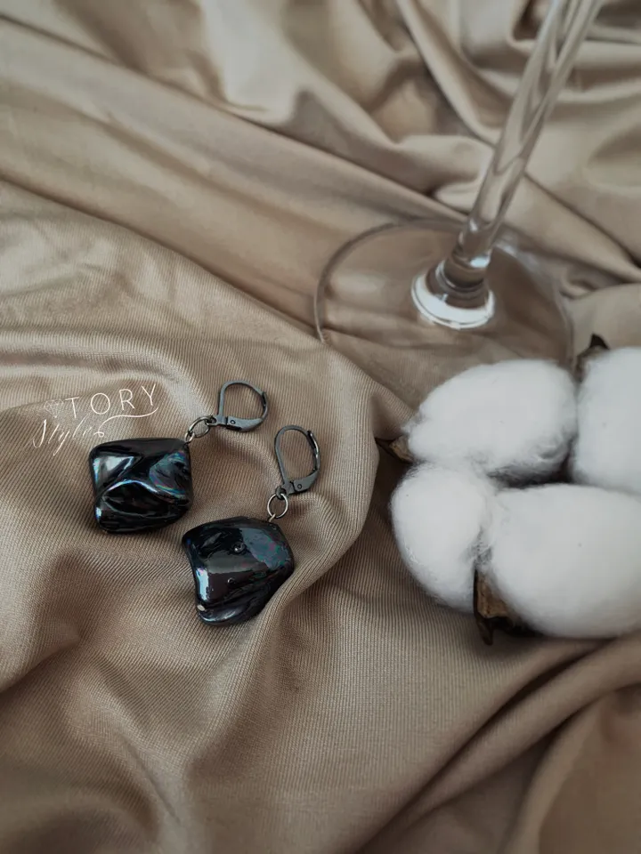Pearl earrings, Baroque pearl earrings, Small earrings, Black pearl earrings, Earrings for the bride, Wedding earrings