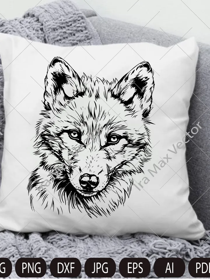 Wolf cub Face SVG File ,Little Wolf Svg , Wolf Svg , Wolf Clipart , Mountain Wolf Svg ,Wolf Shirt , Wolf Svg,little wolf