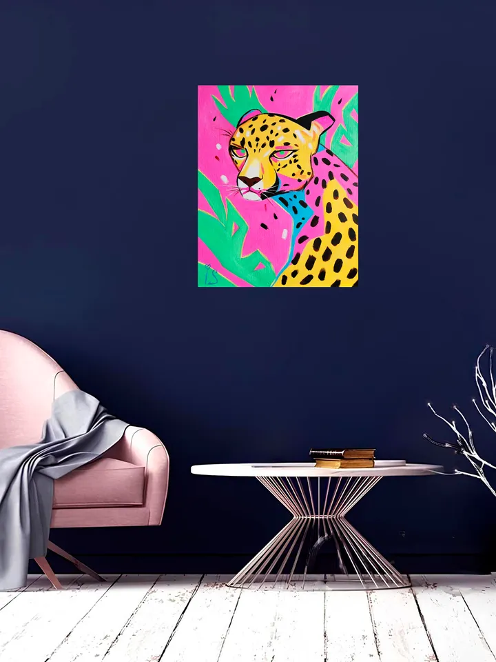 Neon Leopard Original Acrylic Painting