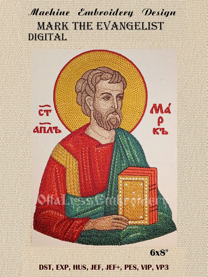 Mark the Evangelist embroidery design