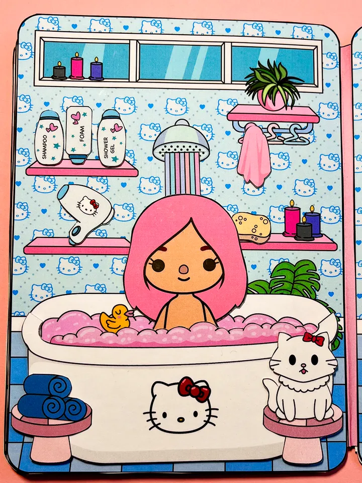 Paper doll Toca Boca at home