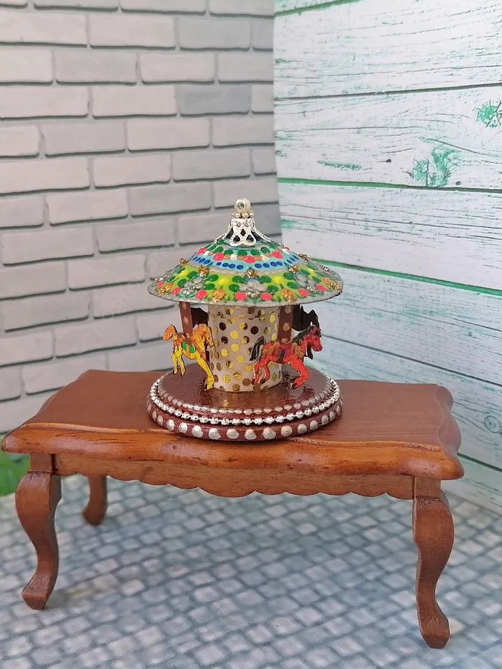 Dollhouse carousel for creating the interior of a dollhouse in scale 1:12. Dollhouse miniature. Handmade.