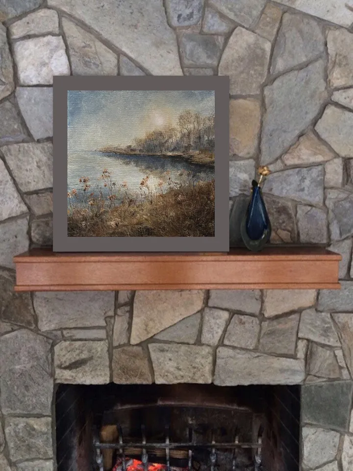 Landscape Original Painting Autumn Oil Wall Art Forest Artwork