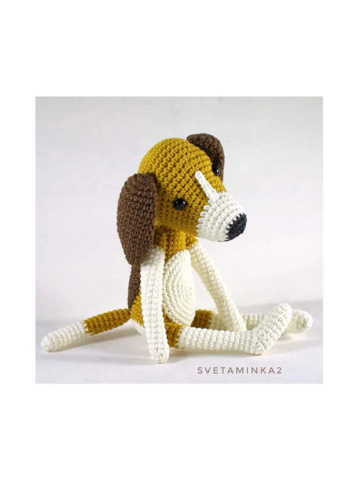Crochet Beagle Pattern. Amigurumi Dog. Digital Download. PDF.