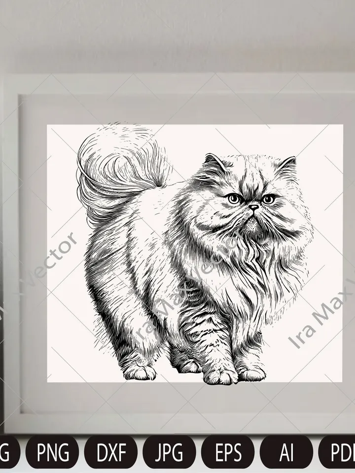 Cat Svg , Cat persian svg, Persian fluffy cat, cute kitten face svg, cute cat face svg, cat faces svg, face svg, cat svg bundle, cat image