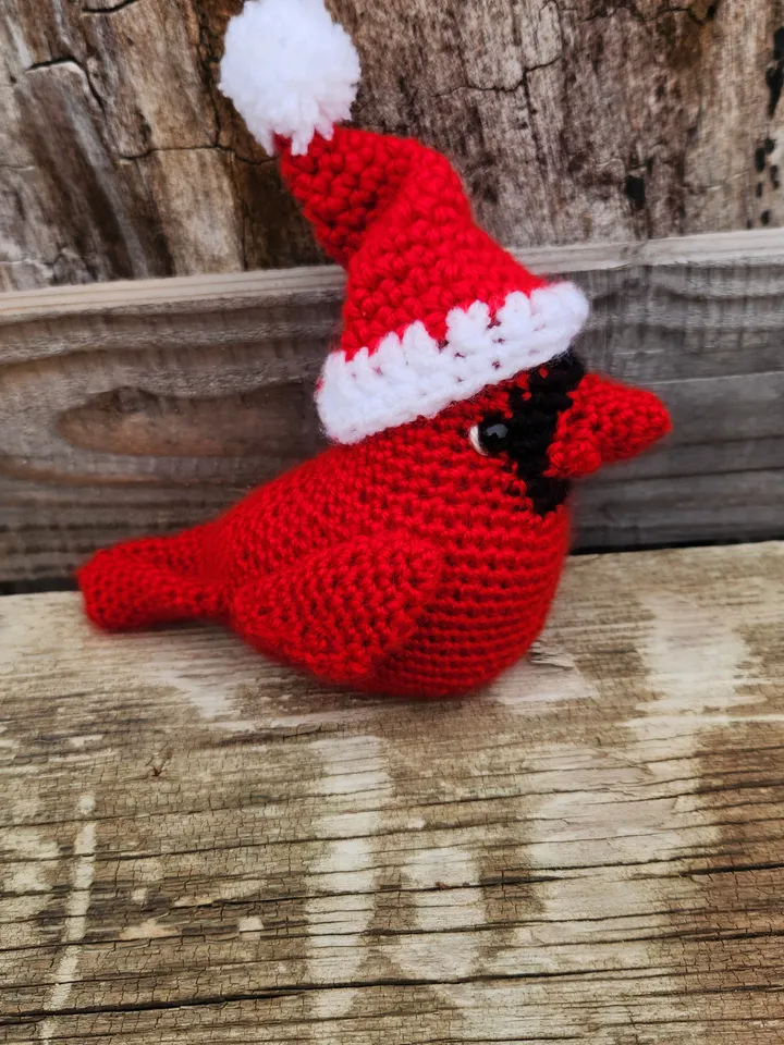 Crochet Red Cardinal Ornament PDF Pattern