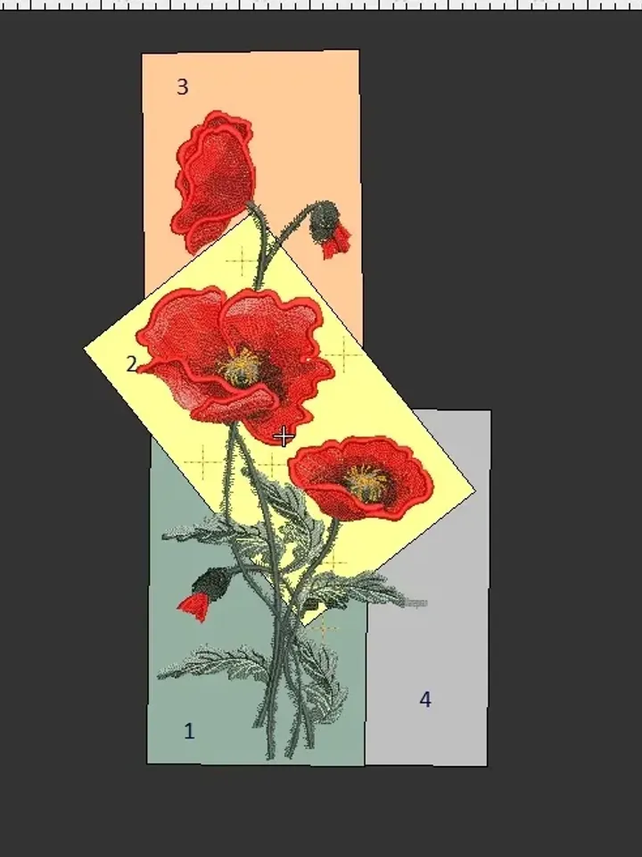 Рoppy digital file for embroidery