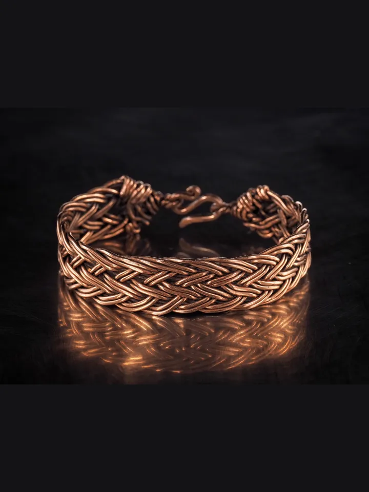 Wire wrapped copper bracelet for woman Antique style copper jewelry WireWrapArt