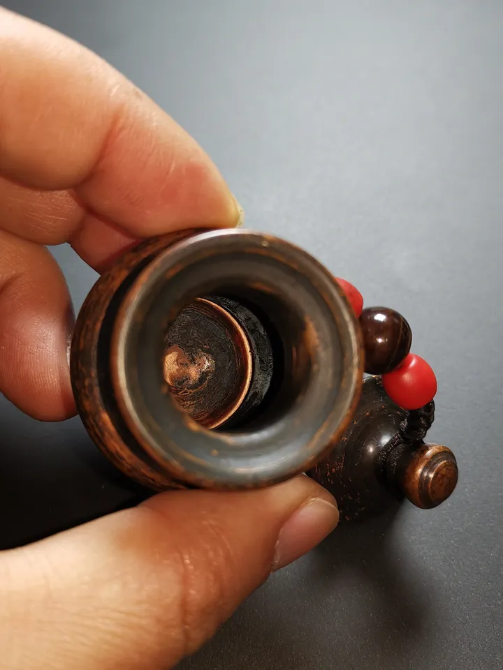 Gandhanra Vintage Mini Copper Jar with Lid,Handmade in Tibet, for Collectibels and Ornament