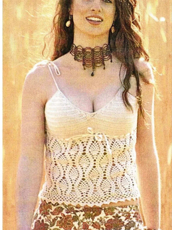 Top crochet pattern, camisole  crochet, lace top crochet, summer top pdf instant download