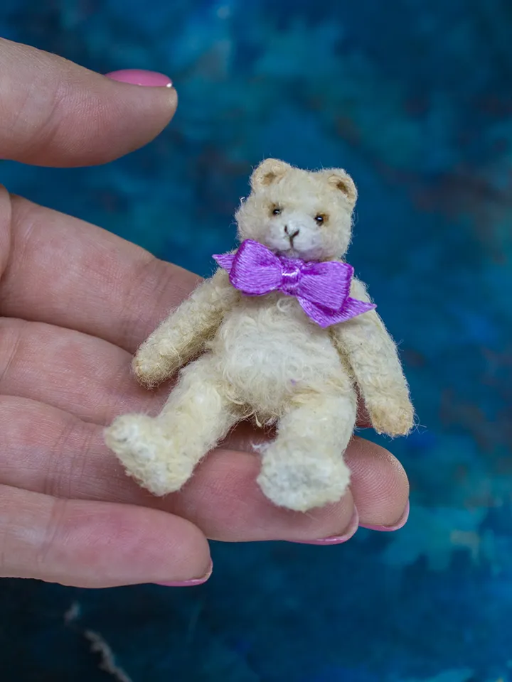 MINIATURE teddy bear for dollhouse decoration