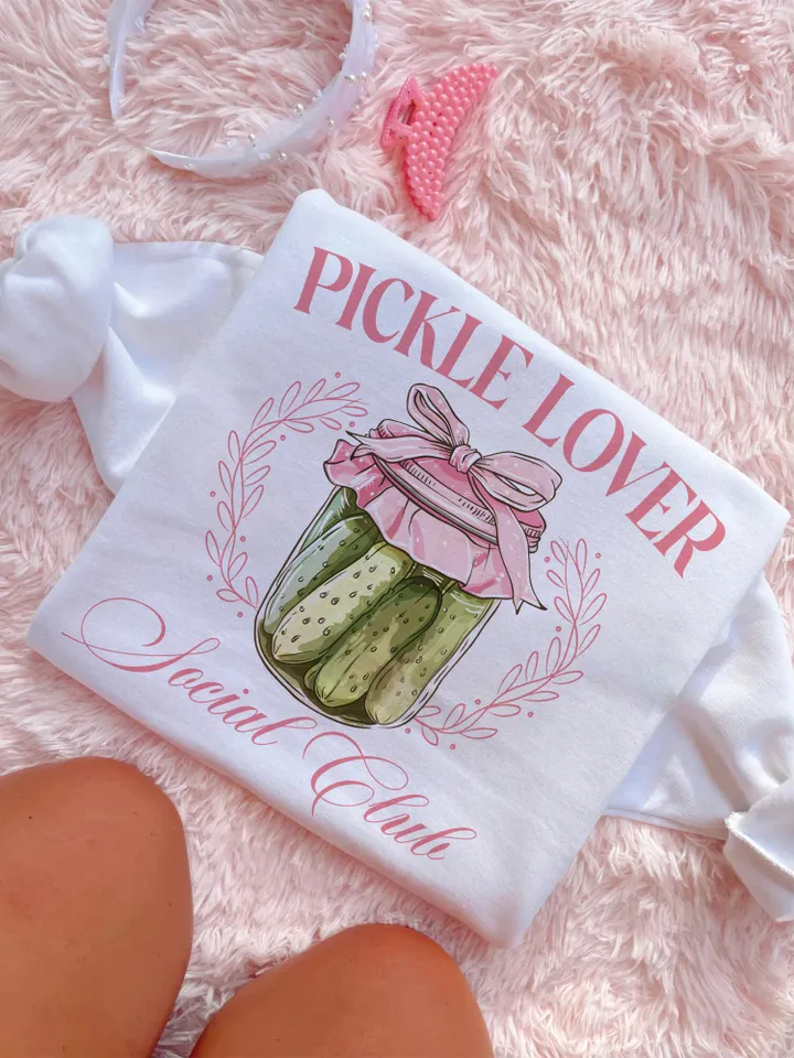 Pickle Lover Social Club PNG, pickle png, pickle slut png design Coquette pickle png Coquette clipart design, coquette pink bow soft girl