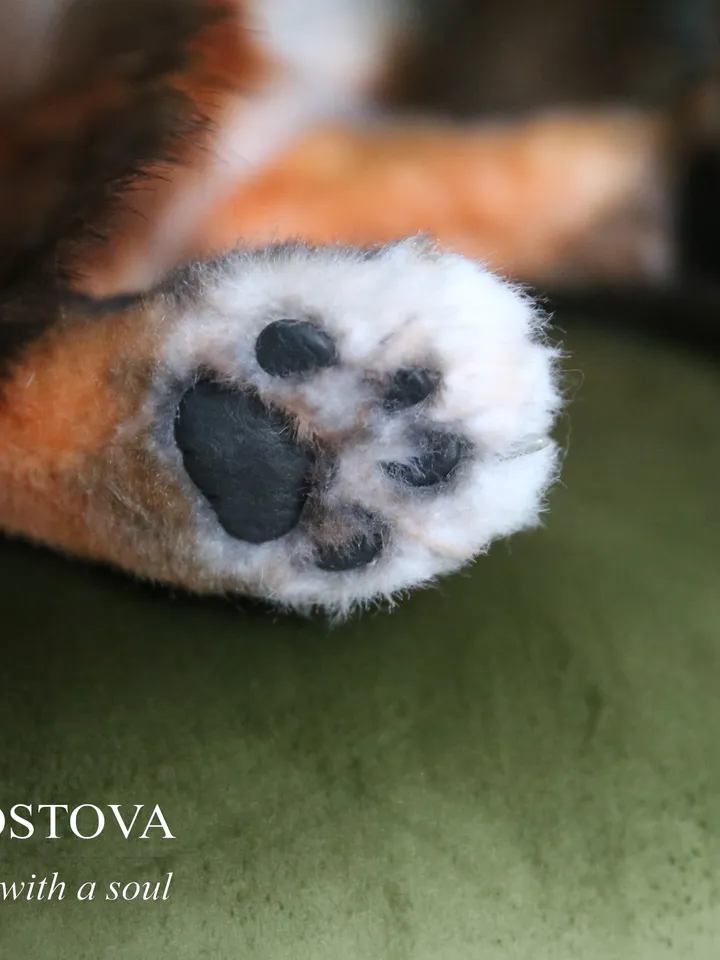 Fox Alice realistic plush toy.