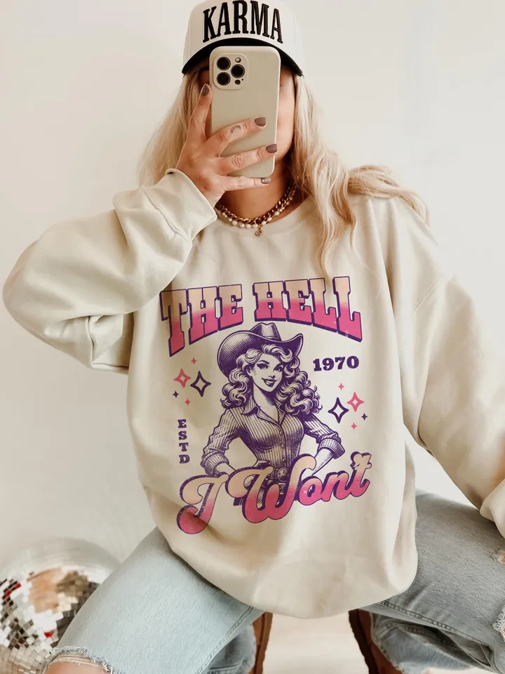Western girl sublimation Png | Instant download | The hell I won't Png | Western shirt png | Cowgirl sublimation Png | Sassy quote png