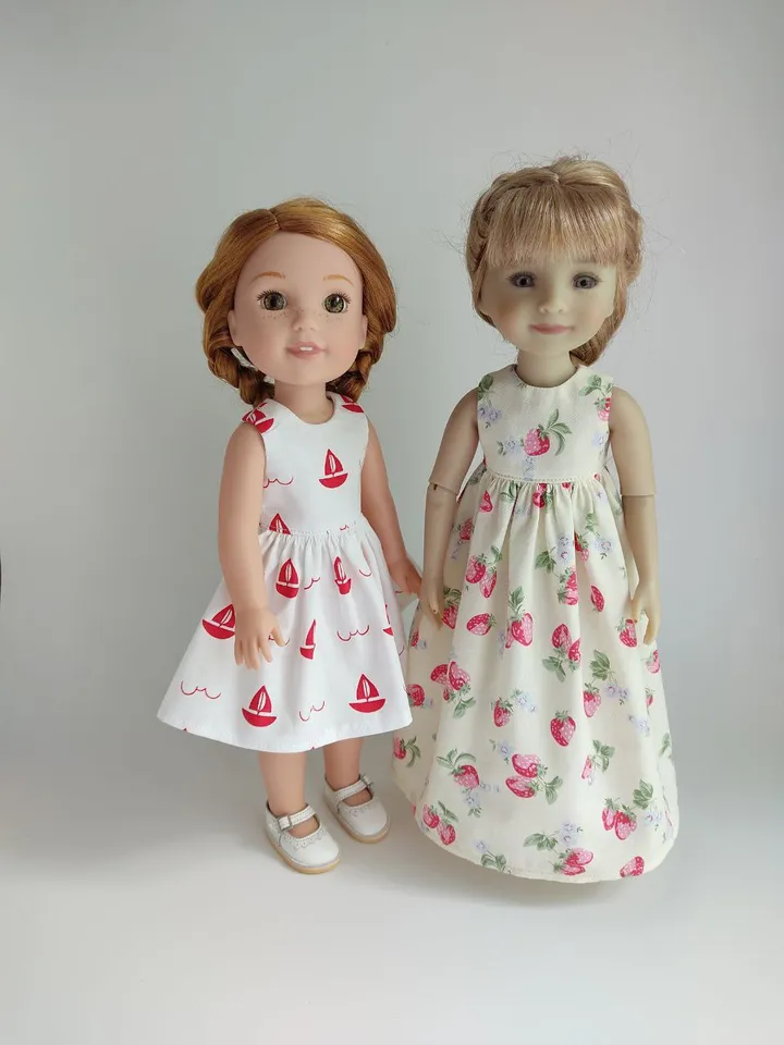 Ruby Red Fashion Friends and Wellie Wishers dress pattern.