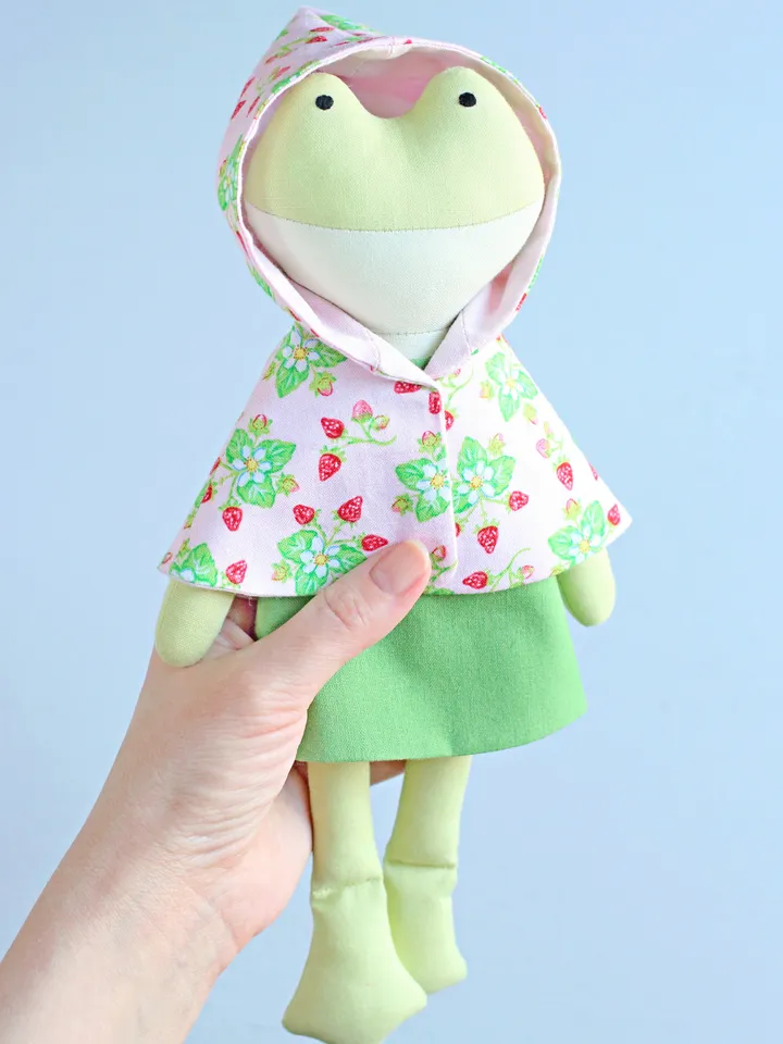 2 PDF Frog Family (Large Frog and Mini Frog Stuffed Animals) Sewing Patterns Bundle