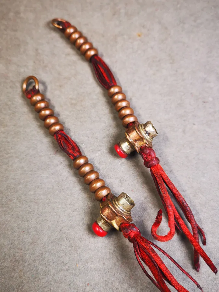 Gandhanra Old Tibetan Buddhist Mala Counters,Prayer Bead Counters ,Big Size,Made of Lima Brass