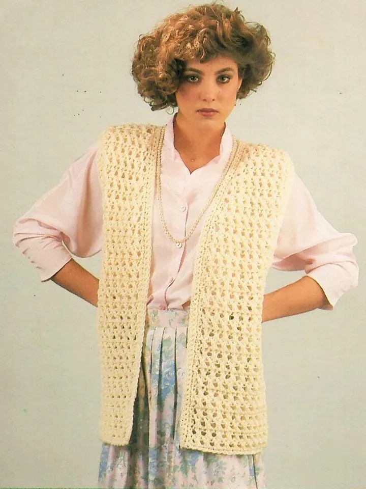 Vest crochet pattern , set vest crochet, lace vest crochet, summer vest crochet, chunky vest, waistcoat pdf