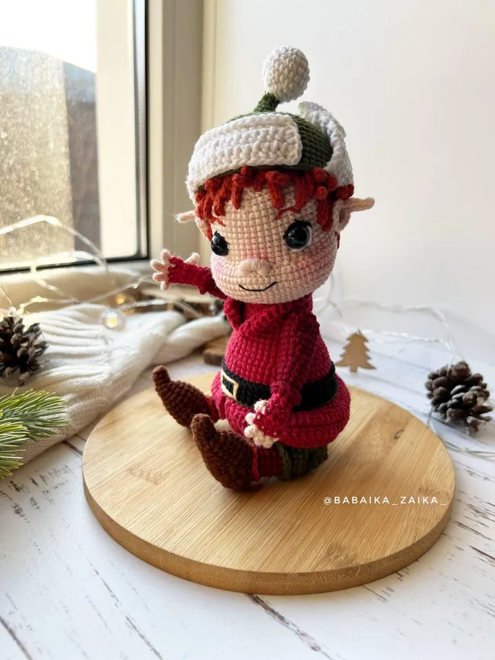 PDF Crochet Pattern Elf Bernard, Amigurumi Elf, Christmas ornaments, Christmas Decor, Amigurumi Christmas, Doll Pattern
