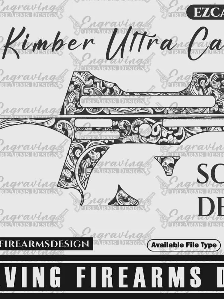 Engraving Firearms Design Kimber Stainless Ultra Carry ii Scroll Design