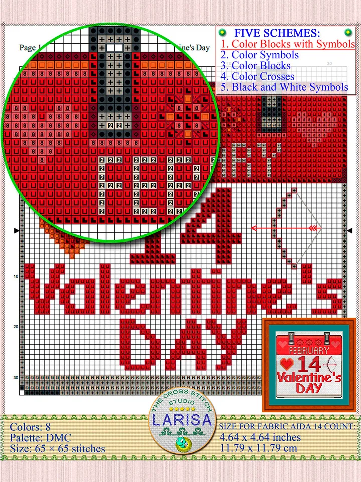 Valentine’s Day Cross Stitch Pattern | February 14