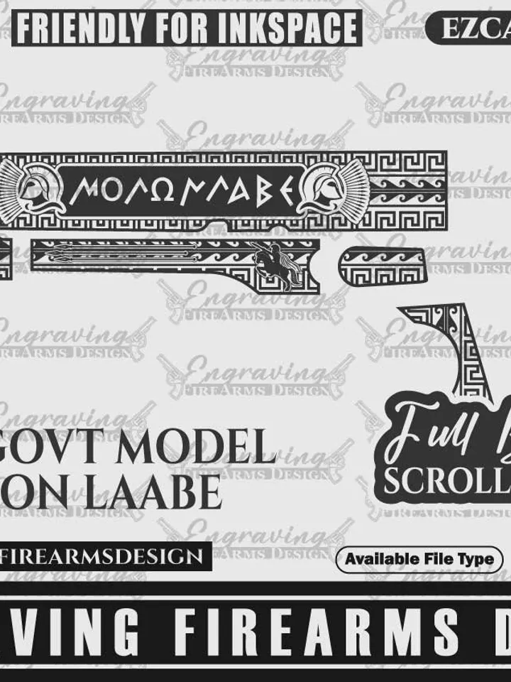 Engraving Firearms Design Colt1911Govt. MOLON LAABE Design