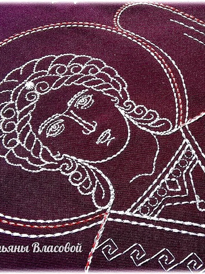 Angel design for machine embroidery
