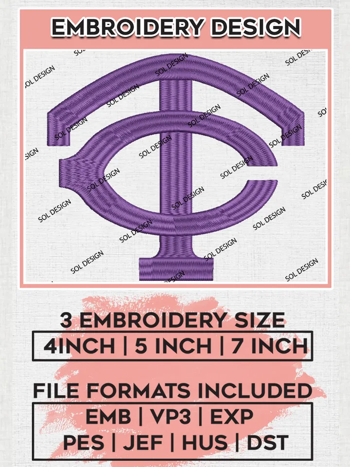 TCU Horned Frogs College Team Logo Embroidery Design Files, NCAA TCU Horned Frogs Machine Embroidery, NCAA Teams, 3 sizes, NCAA Machine embroidery designs, Digital Download